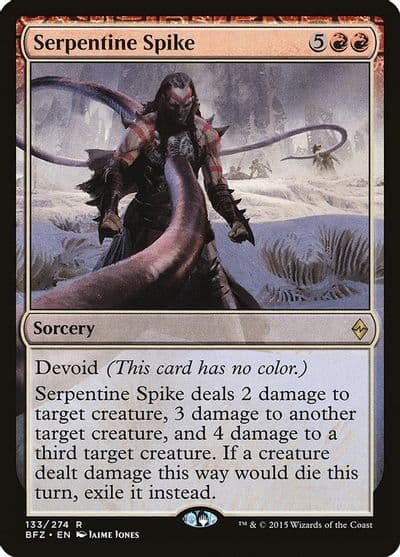 Serpentine Spike Battle for Zendikar Magic card