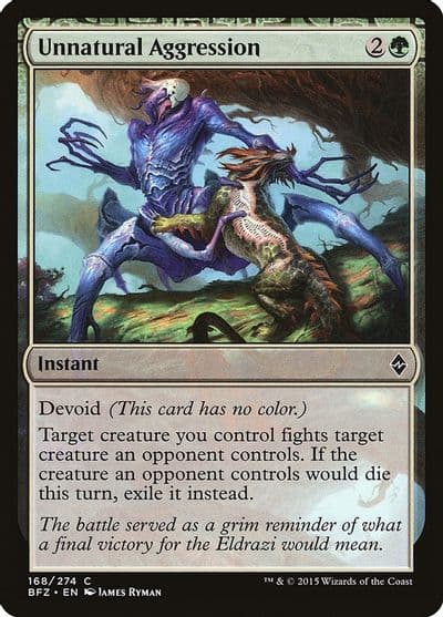 Unnatural Aggression Battle for Zendikar Magic card