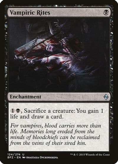Vampiric Rites Battle for Zendikar Magic card