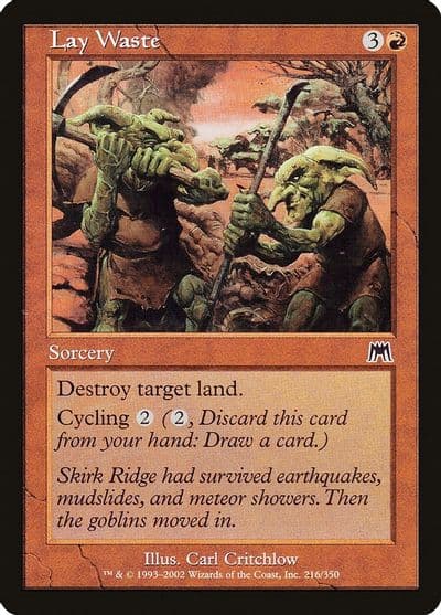 Lay Waste Onslaught Magic card