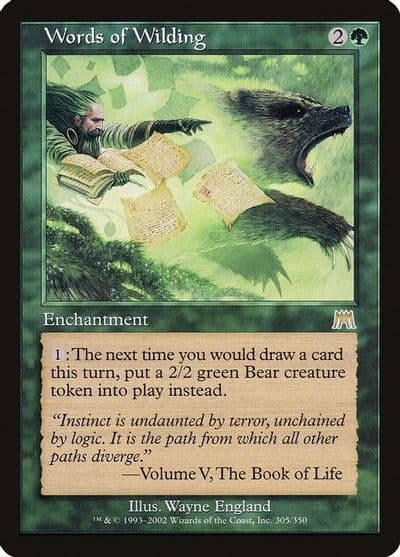 Words of Wilding Onslaught Magic card