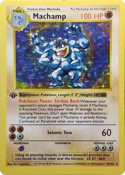 Machamp (Base Set Shadowless) Deck Exclusives Pokemon card