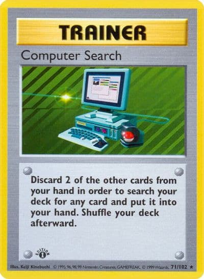 Computer Search Base Set Pokemon card
