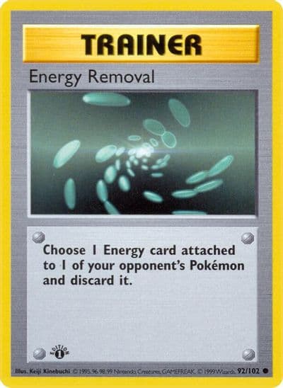 Energy Removal Base Set Pokemon card