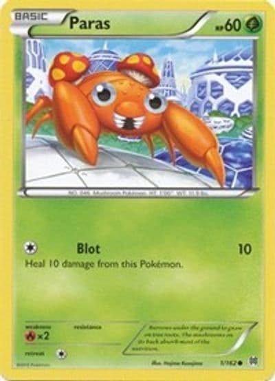 Paras XY - BREAKthrough Pokemon card
