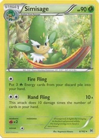Simisage XY - BREAKthrough Pokemon card