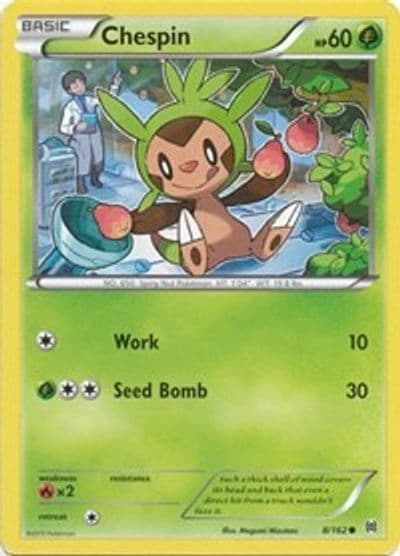 Chespin (8) XY - BREAKthrough Pokemon card