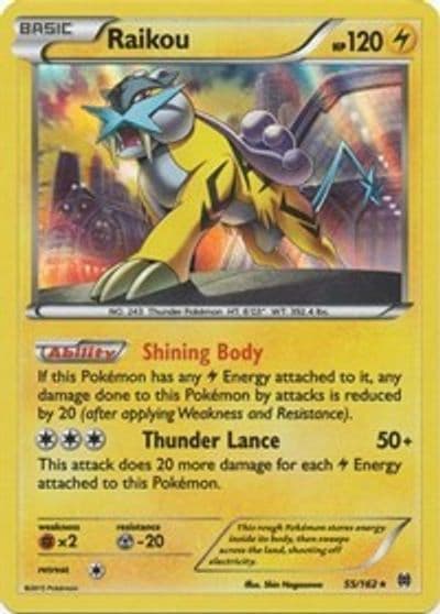 Raikou XY - BREAKthrough Pokemon card
