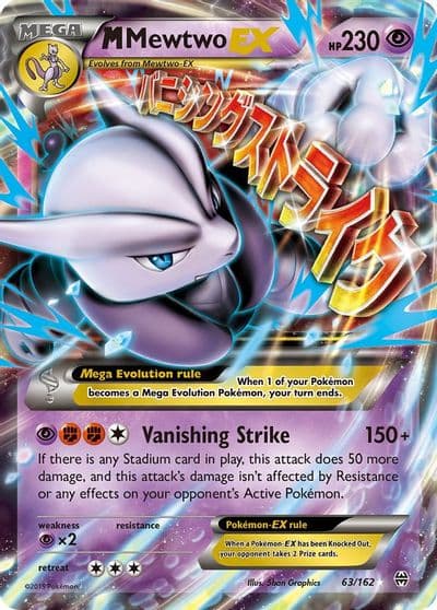 M Mewtwo EX (63) XY - BREAKthrough Pokemon card