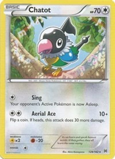 Chatot XY - BREAKthrough Pokemon card