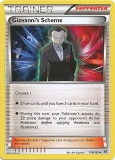 Giovanni's Scheme XY - BREAKthrough Pokemon card