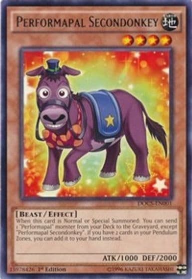 Performapal Secondonkey Dimension of Chaos Yu-Gi-Oh! card