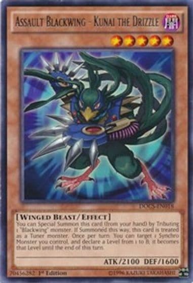 Assault Blackwing Kunai the Drizzle Dimension of Chaos Yu-Gi-Oh! card