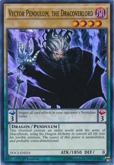 Vector Pendulum the Dracoverlord Dimension of Chaos Yu-Gi-Oh! card