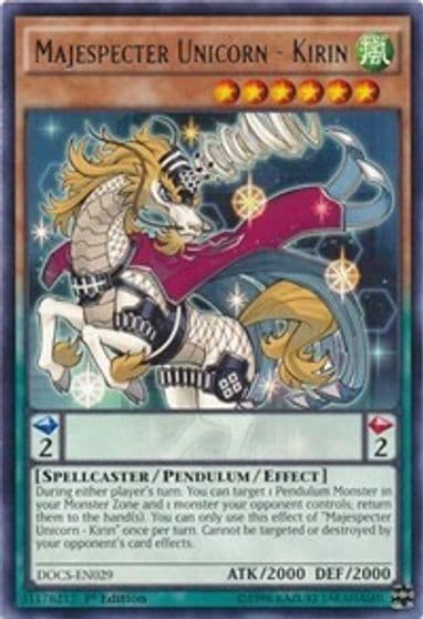 Majespecter Unicorn Kirin Dimension of Chaos Yu-Gi-Oh! card