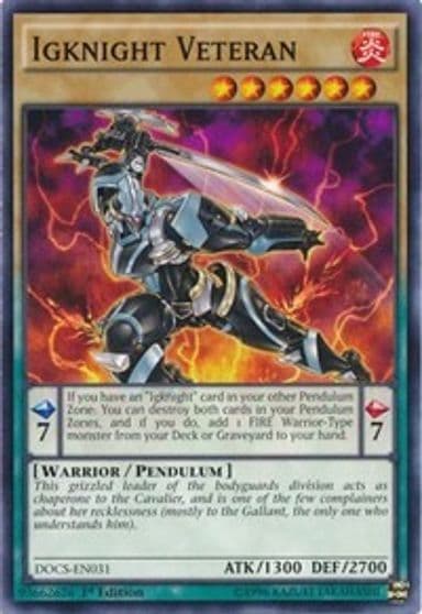 Igknight Veteran Dimension of Chaos Yu-Gi-Oh! card