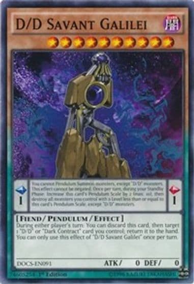 D D Savant Galilei Dimension of Chaos Yu-Gi-Oh! card