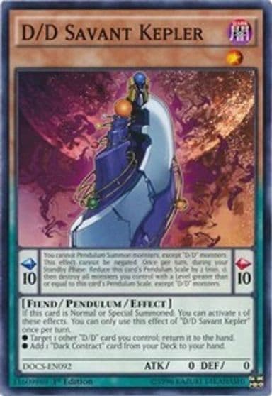 D D Savant Kepler Dimension of Chaos Yu-Gi-Oh! card
