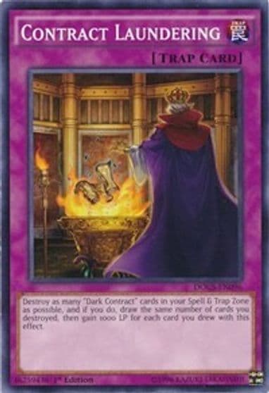 Contract Laundering Dimension of Chaos Yu-Gi-Oh! card