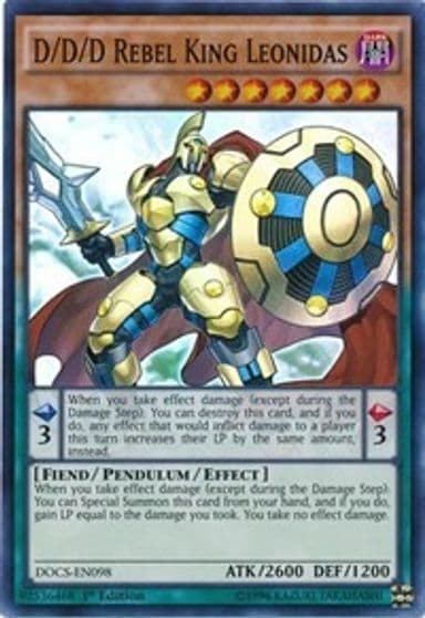 D D D Rebel King Leonidas Dimension of Chaos Yu-Gi-Oh! card