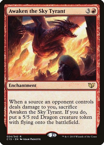 Awaken the Sky Tyrant Commander 2015 Magic card