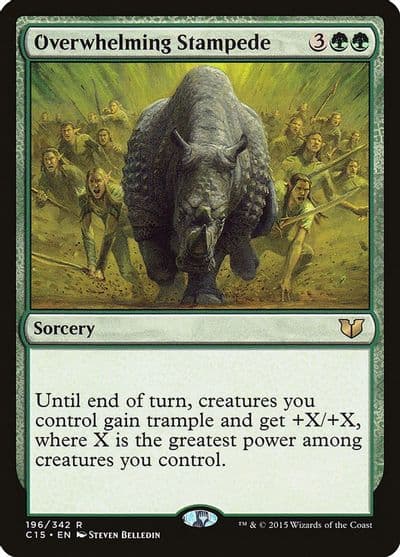 Overwhelming Stampede Commander 2015 Magic card