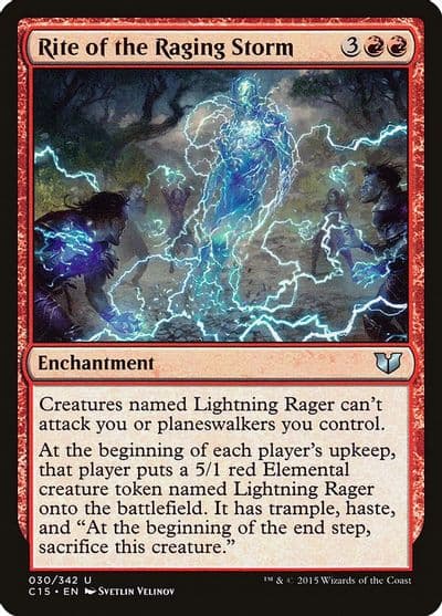 Rite of the Raging Storm Commander 2015 Magic card