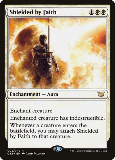 Shielded by Faith Commander 2015 Magic card