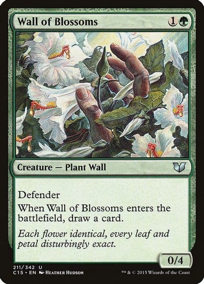 Wall of Blossoms Commander 2015 Magic card