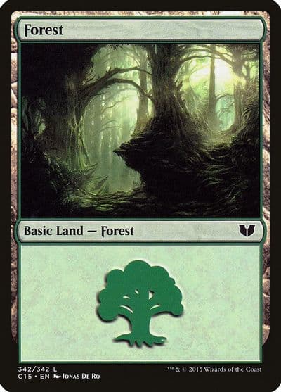 Forest 342 Commander 2015 Magic card