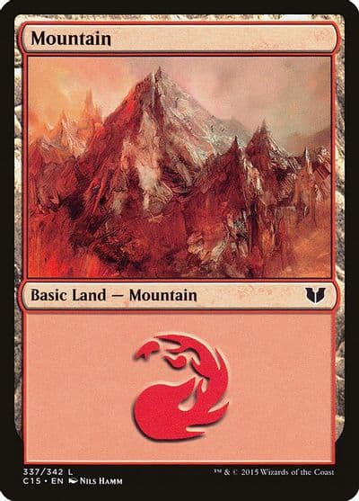 Mountain 337 Commander 2015 Magic card
