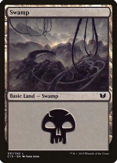 Swamp 331 Commander 2015 Magic card
