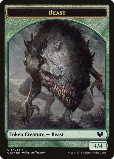 Beast Snake 017 Double Sided Token Commander 2015 Magic card