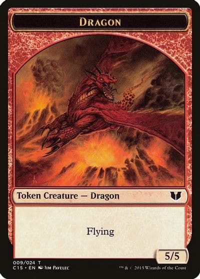 Dragon Dragon Double Sided Token Commander 2015 Magic card