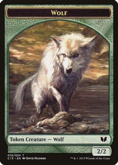 Wolf Zombie Double Sided Token Commander 2015 Magic card