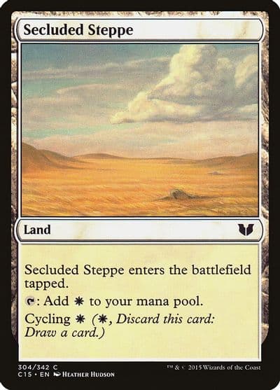 Secluded Steppe Commander 2015 Magic card