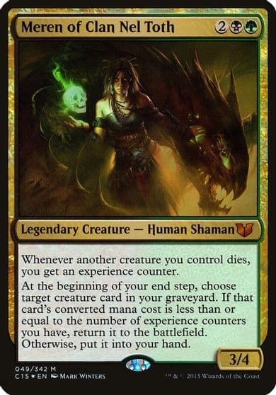 Meren of Clan Nel Toth Commander 2015 Oversize Cards Magic card
