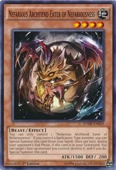 Nefarious Archfiend Eater of Nefariousness Structure Deck: Master of Pendulum Yu-Gi-Oh! card