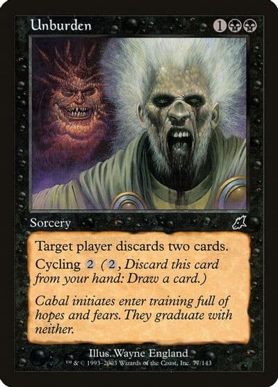 Unburden Scourge Magic card