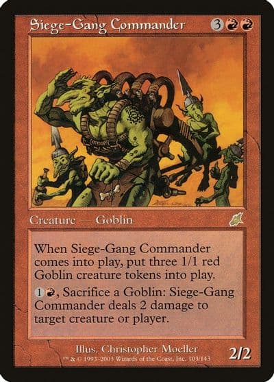 Siege Gang Commander Scourge Magic card