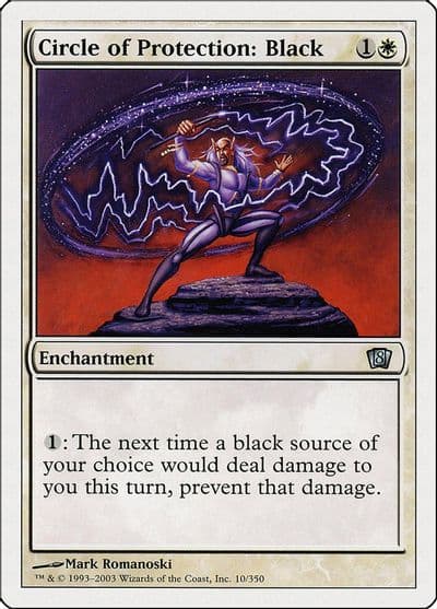 Circle of Protection Black 8th Edition Magic card