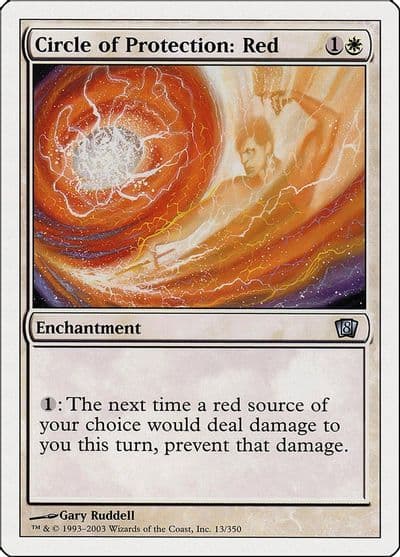 Circle of Protection Red 8th Edition Magic card