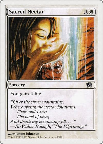 Sacred Nectar 8th Edition Magic card