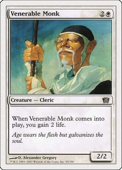 Venerable Monk 8th Edition Magic card
