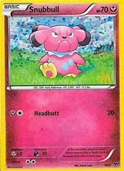 Snubbull McDonald's Promos 2014 Pokemon card