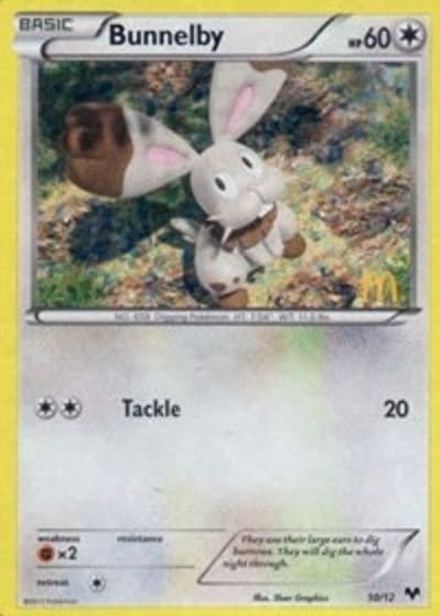 Bunnelby McDonald's Promos 2014 Pokemon card