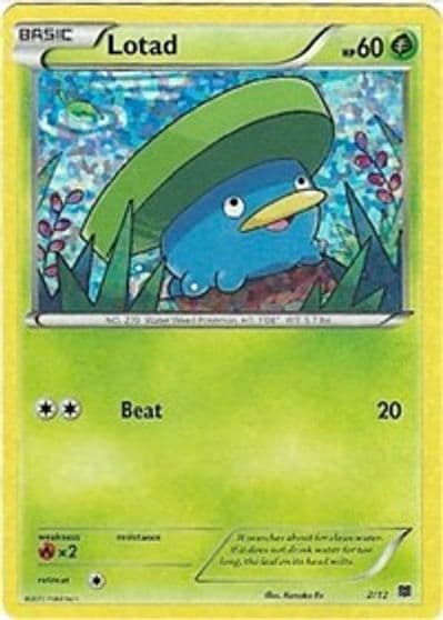 Lotad McDonald's Promos 2015 Pokemon card