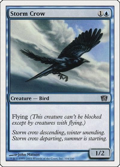 Storm Crow 8th Edition Magic card