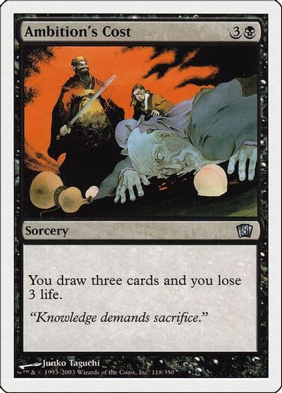 Ambitions Cost 8th Edition Magic card