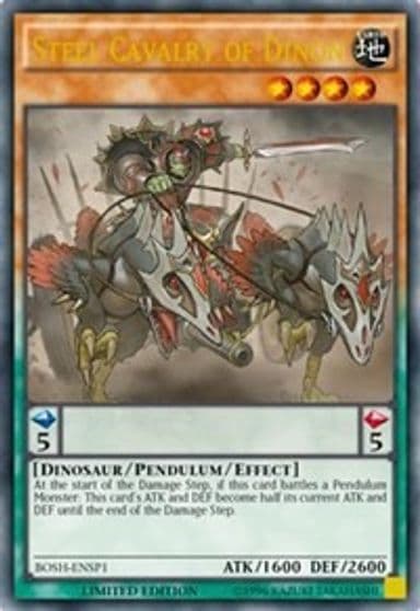 Steel Cavalry of Dinon BOSH ENSP1 Breakers of Shadow Yu-Gi-Oh! card